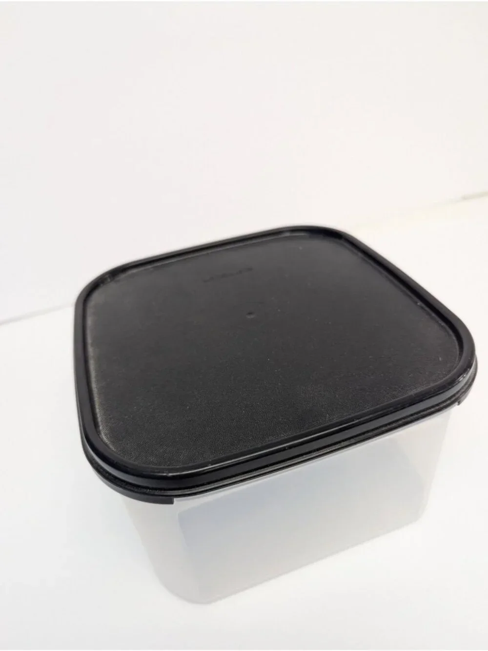 Tupperware Modular Mates 2 Square Sheer Container Black Lid #1620 - 11 Cups